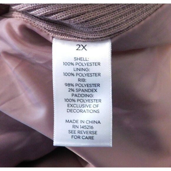 Westport Puffer Vest Womans 2X Pink Mauve Quilted Lined Zipper Stretch Pockets - Picture 8 of 8